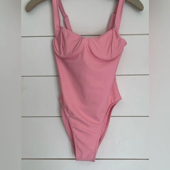 NWOT free people Seea Ginger One Piece Pink swimsuit - Picture 5 of 10